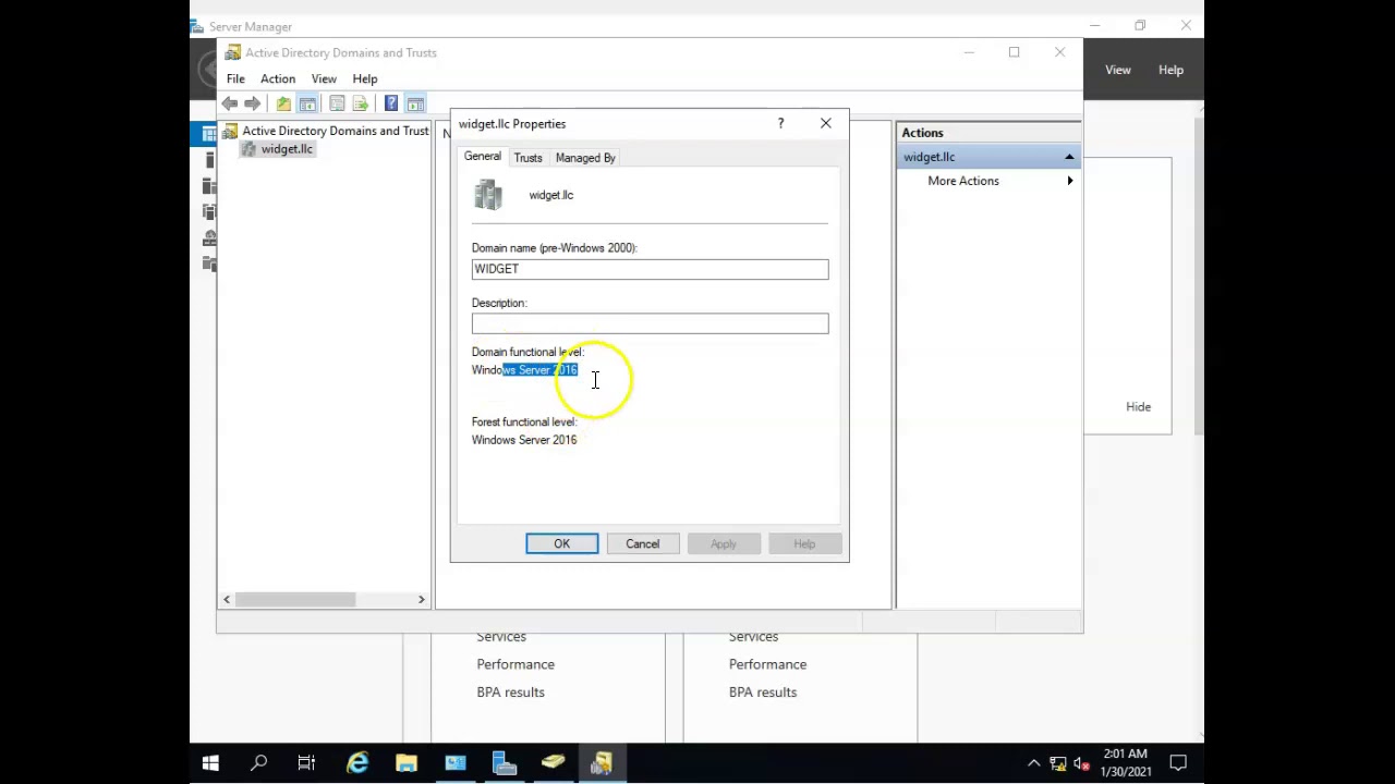 Active Directory functional levels