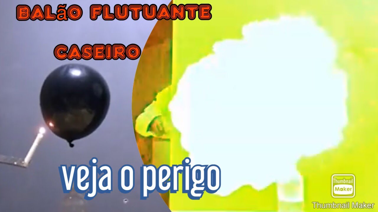 Balão que flutua caseiro, porque não devemos fazer (balão de hidrogênio)
