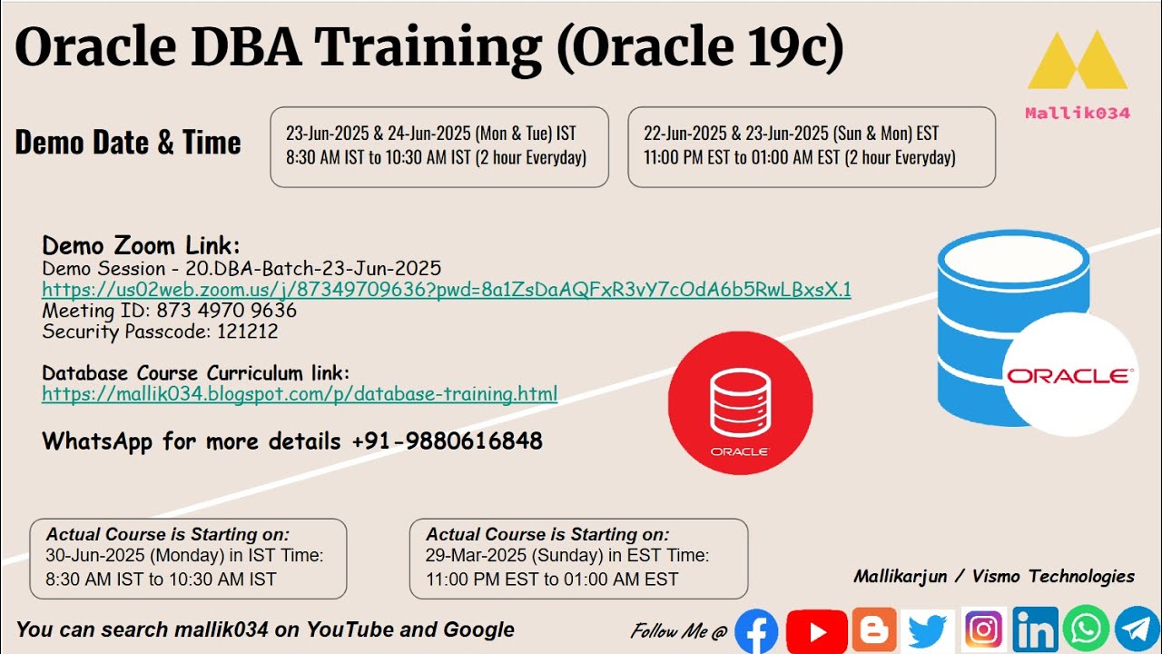 Day_1_Demo_Session | DBA Course | Oracle Architecture