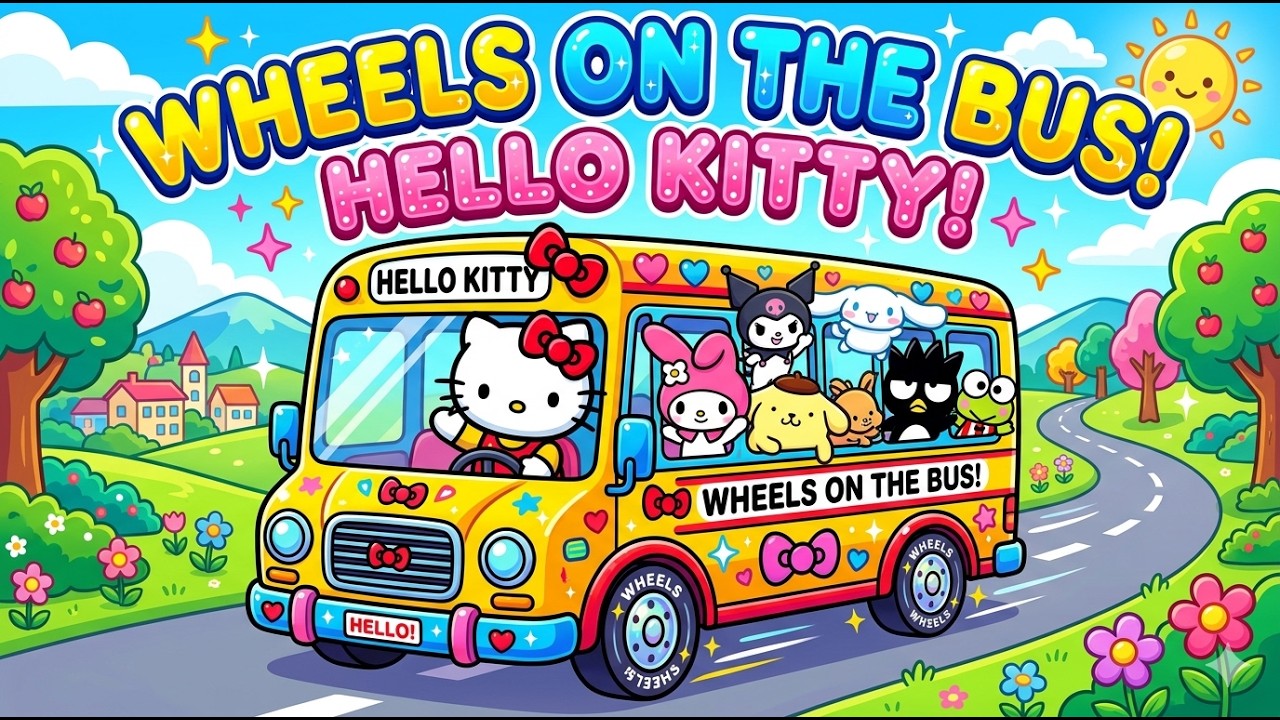 Wheels On The Bus with Hello Kitty! 🚌