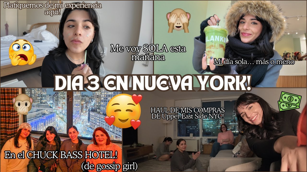 Dia 3 NYC🗽:Mi día sola…😳más o meno, El Empire Hotel de Gossip Girl 🥹🙈HAUL de mis COMPRAS!🤗🛍️