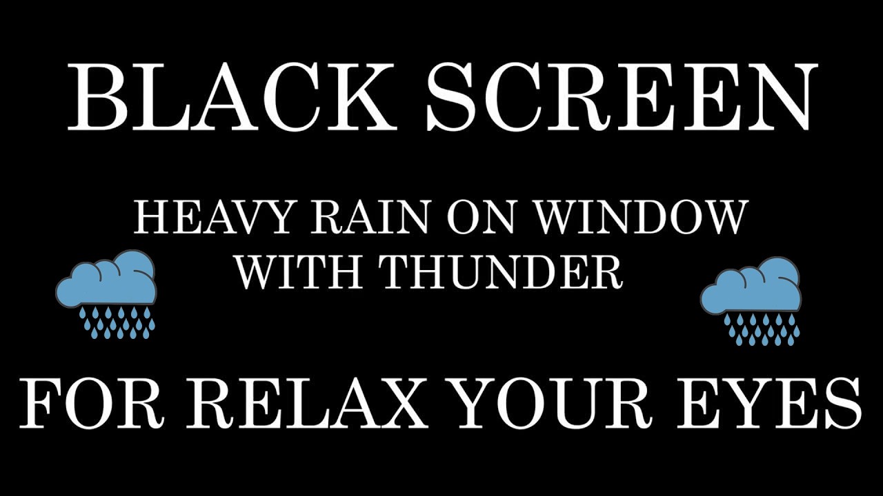 Black Screen Heavy Rain Sounds 🌙 Thunder | Sleep Fast | Calm Mind