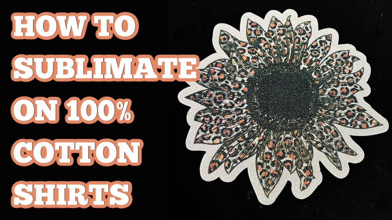 How to sublimate on cotton shirts - Glitter HTV sublimation - Sublimate on dark shirts no bleach