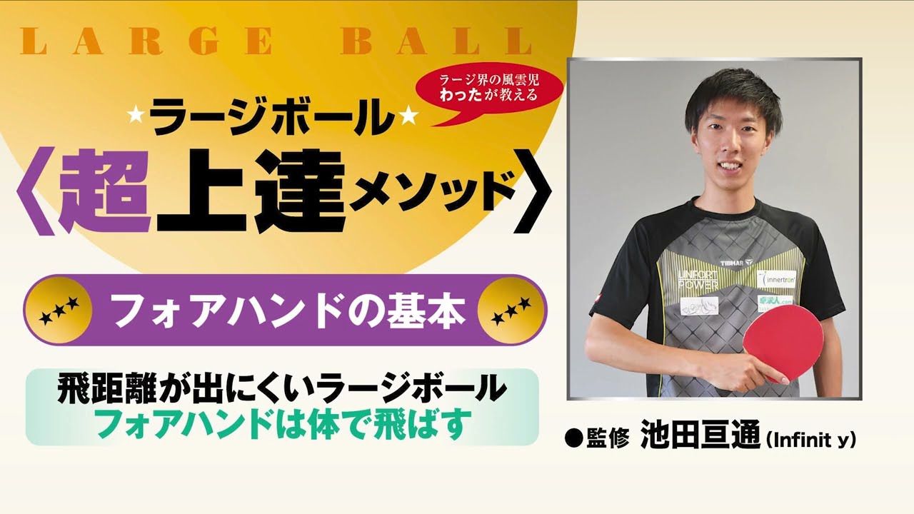 【卓球王国本誌連動企画】ラージボール超上達メソッド-フォアハンドの基本-