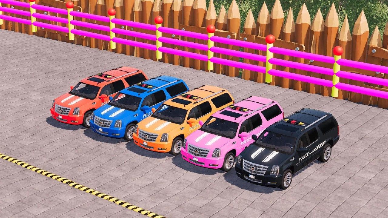Garage with Colors - ALL MIXER TRUCK WITH DOUBLE FLATBED TRAILER TRUCK #5