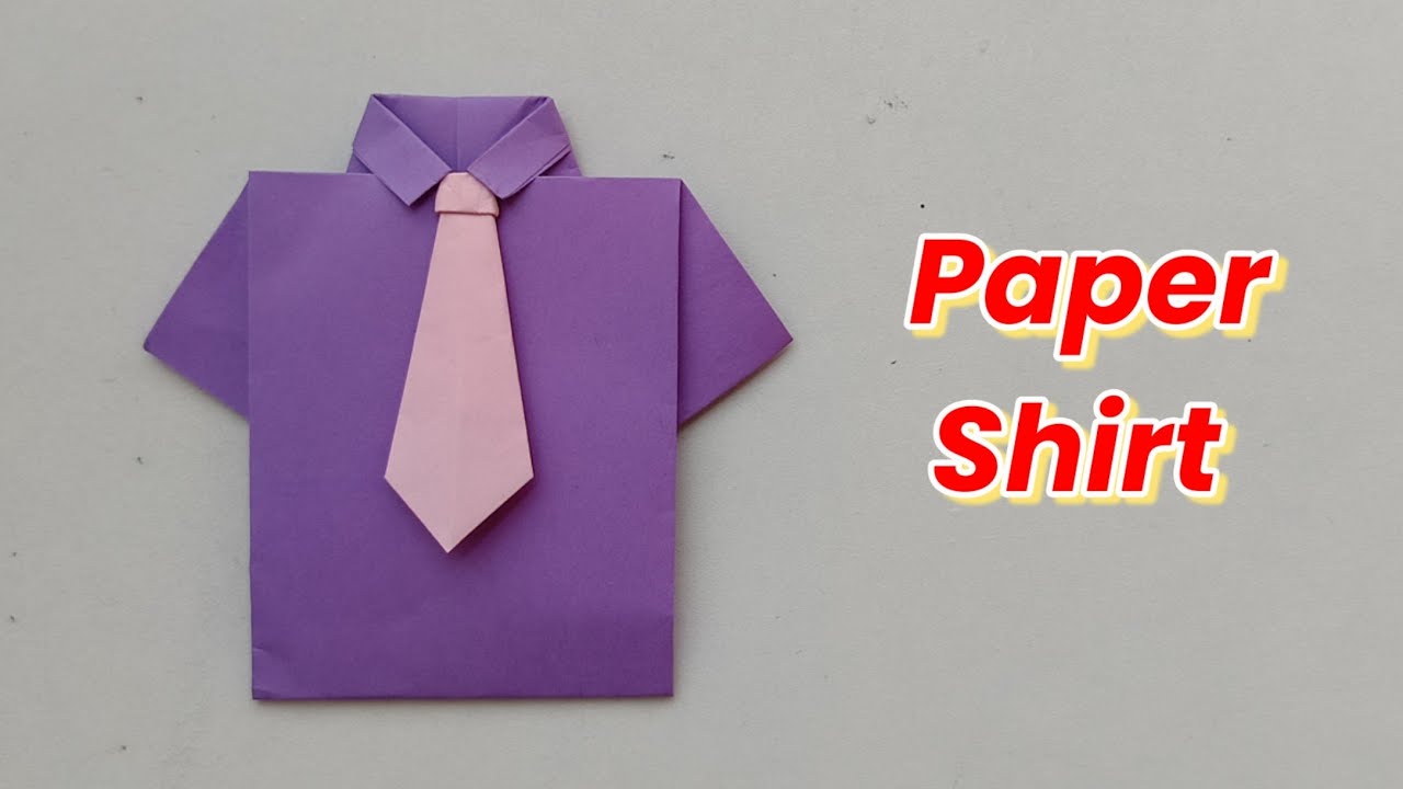 How to Make Paper Shirt | DIY Origami Paper Craft | Easy Paper Origami Shirt |Father's day Gift idea