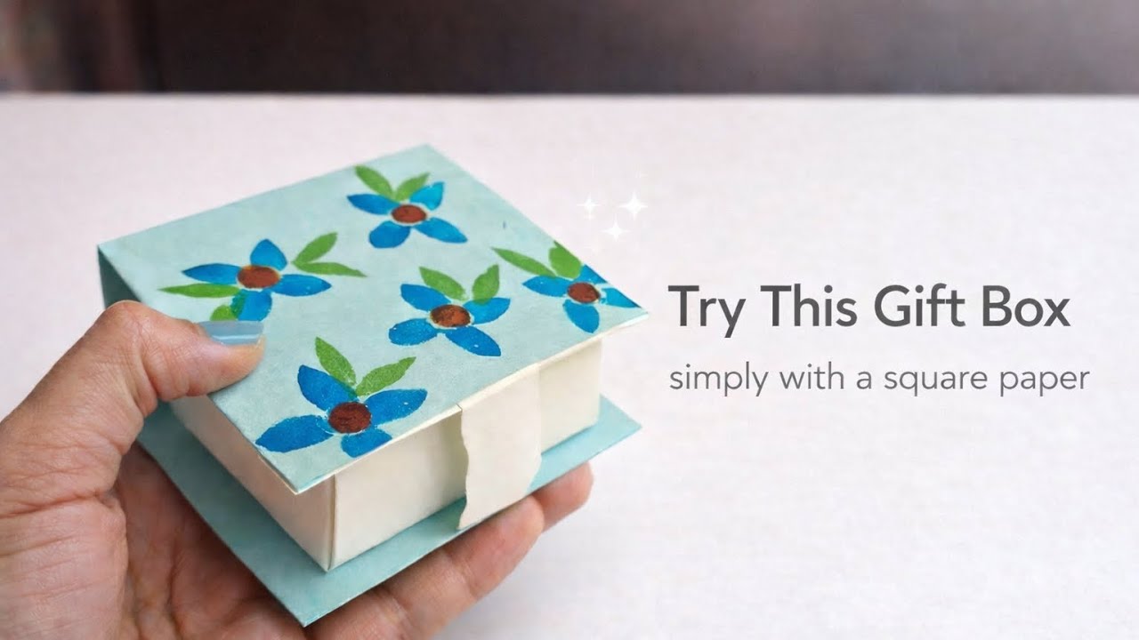 Make This Cute Gift Box with One Square Paper | Easy DIY Paper Craft Idea