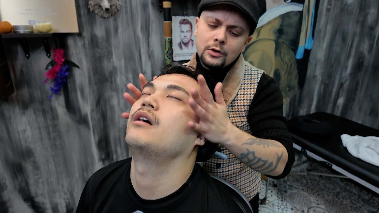 RELAX SOUTH KOREA | Impressive Experience The ASMR MASSAGE in Real Barber Shop