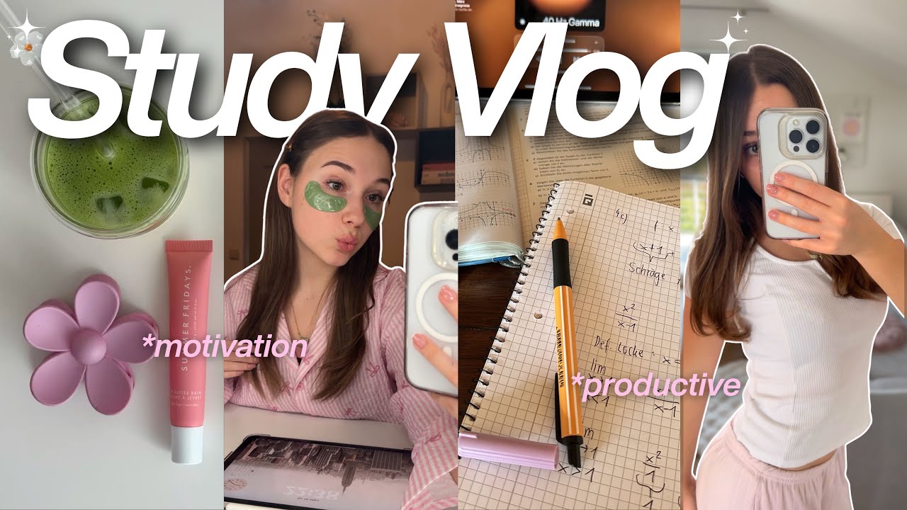 STUDY & PRODUCTIVITY VLOG 📝🎀 realistische Schultage *study motivation 💐