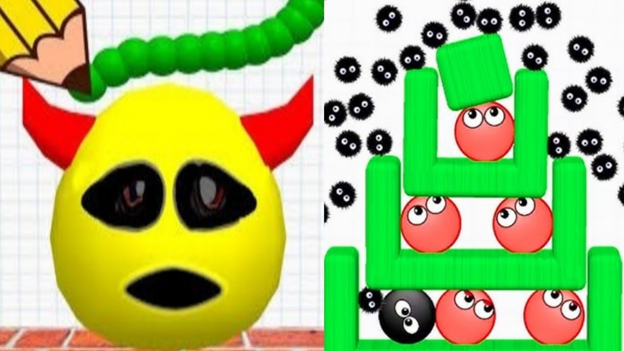 Draw to Smash Puzzle Game VS Hide Ball Brain Teaser Logic Puzzle Games || Gameplay IQ