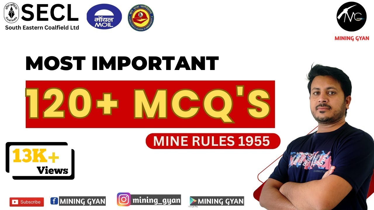 Most Important 120+ MCQs based on Mine Rules 1955/For all Competitive Exam| by Devendra Sir