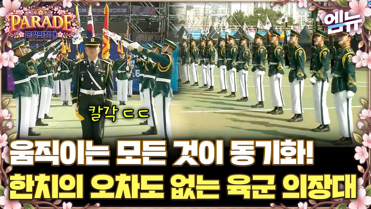 움직이는 모든 것이 동기화 ㄷㄷ 한치의 오차도 없는 육군 의장대 퍼포먼스