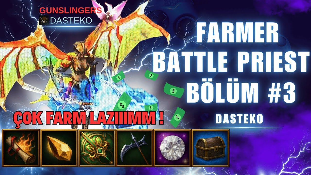 2.5 GB KASTIK !! FARMA DEVAM !! | FARMER BATTLE PRİEST BÖLÜM 3 | KNİGHT ONLİNE PANDORA #3