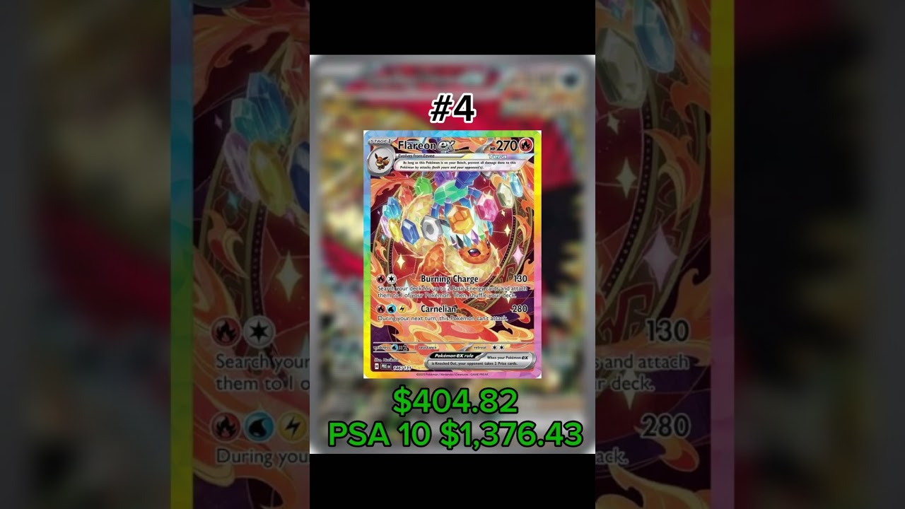 Top Ten Most Expensive Prismatic Evolutions Cards