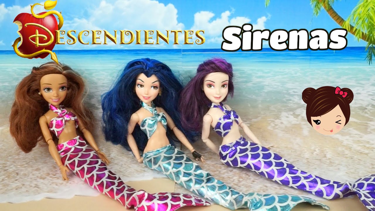 Descendientes Mal Evie y Audrey se convierten en Sirenas  - Historias con Muñecas