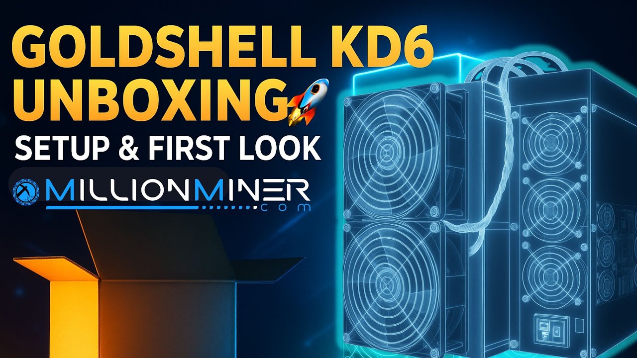 MillionMiner Goldshell Kd6 Unboxing & Setup KD-6 KDA profitability - testing most profitable ASIC
