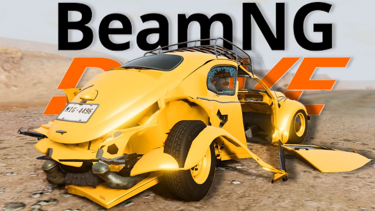 AW Type 1 (VW K&auml;fer) VS. Long Desert Road! - BEAMNG.DRIVE MODS