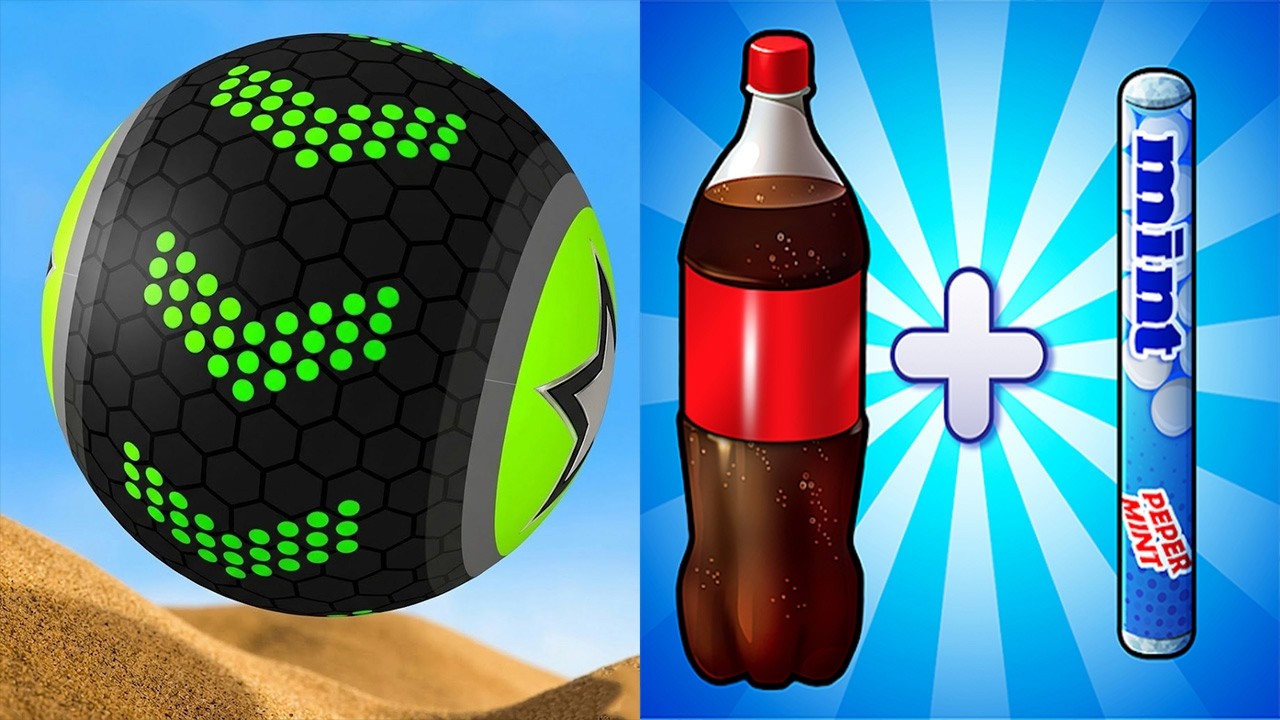 Going Balls VS Coca Cola and Mentos Drop and Explode - All Levels Gameplay Android iOS Ep 1