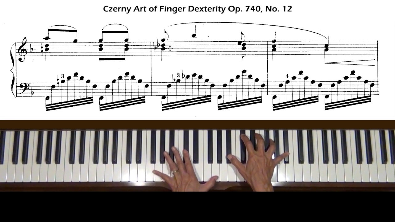 Czerny The Art of Finger Dexterity Op. 740, No. 12 Piano Tutorial