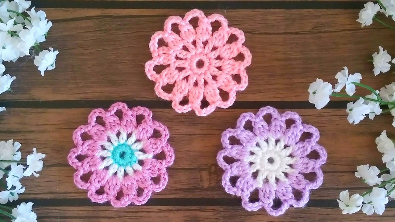 Crochet Japanese Flower I Crochet Flower I Easy Crochet Flower Tutorial For Beginners