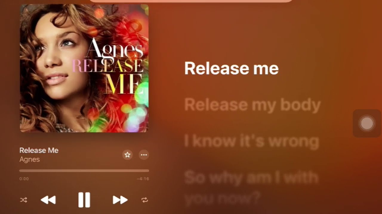 Release Me - Agnes (Minus one with Backing Vocals) by Joshie