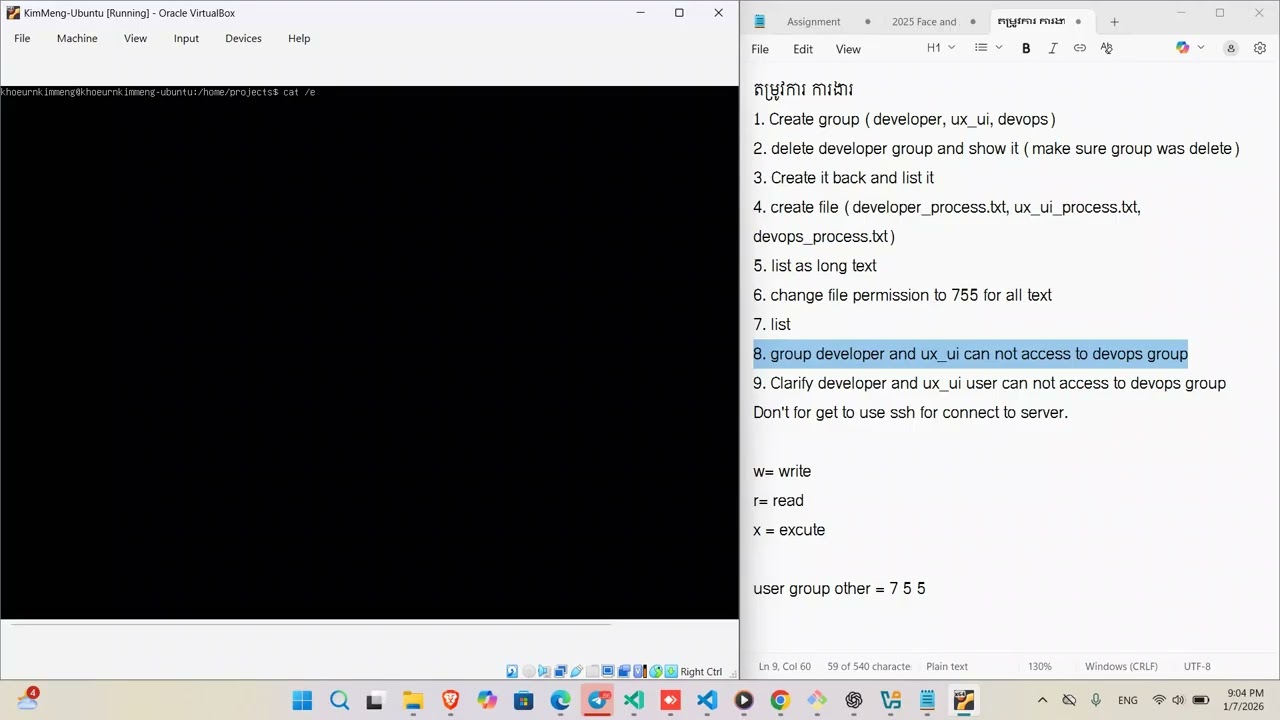 Group and File permission Management in Ubuntu