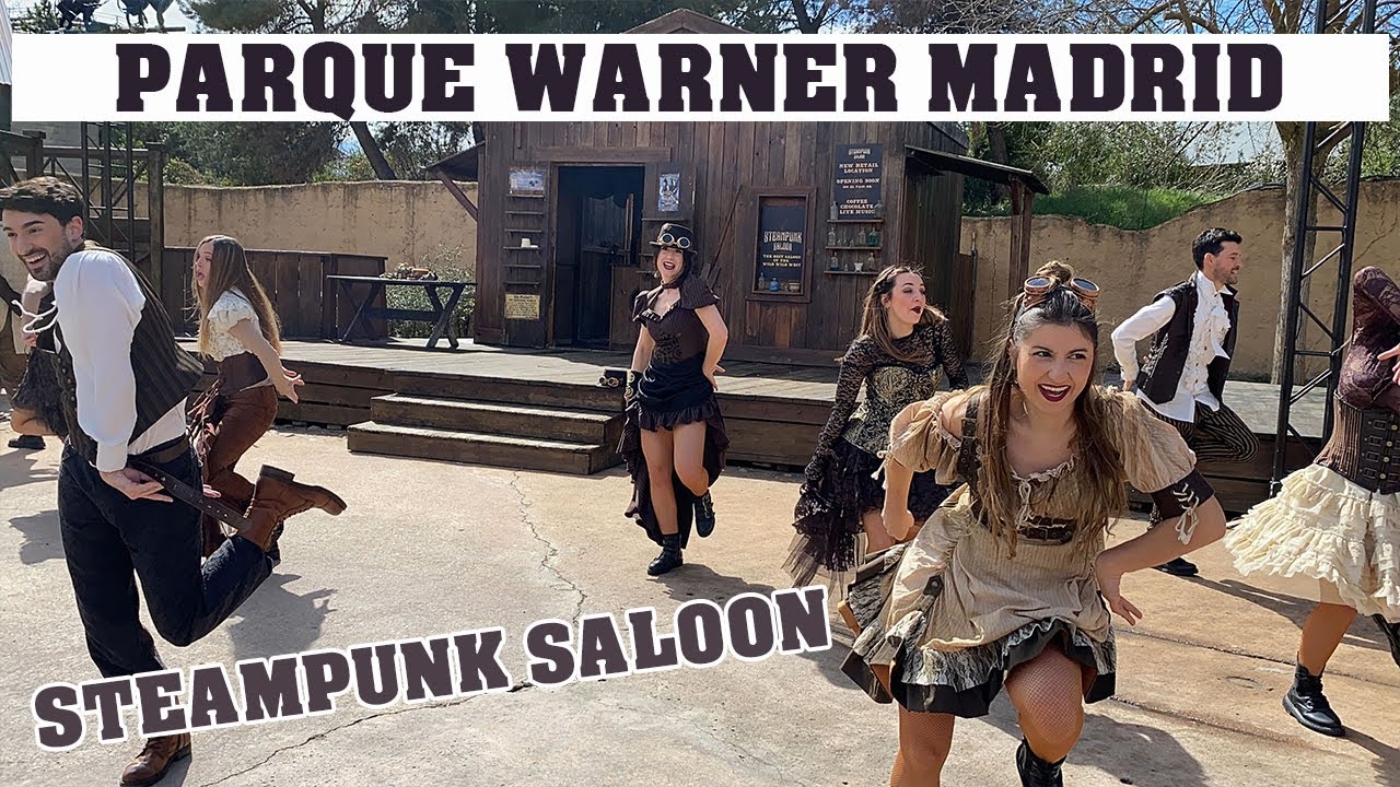 [4K-60] Parque Warner Madrid - Steampunk Saloon - 2022