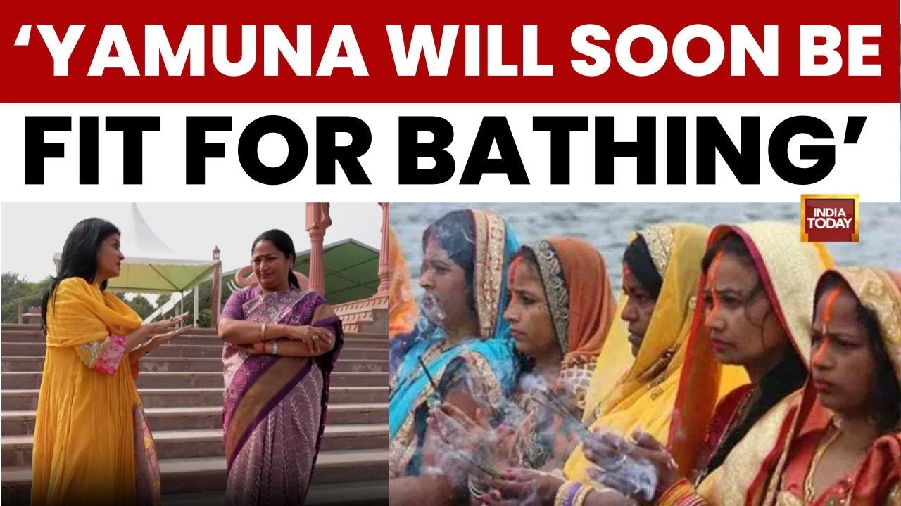 Yamuna Politics: BJP, AAP Clash Over 'Artificial' Ghats & Toxic Foam For Chhath Puja | India Today