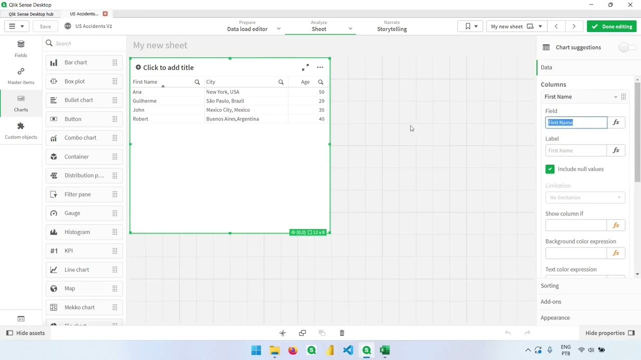 Learn Qlik Sense - Rename fields Alias and Add Comments