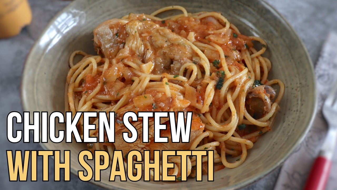 Chicken Stew with Spaghetti