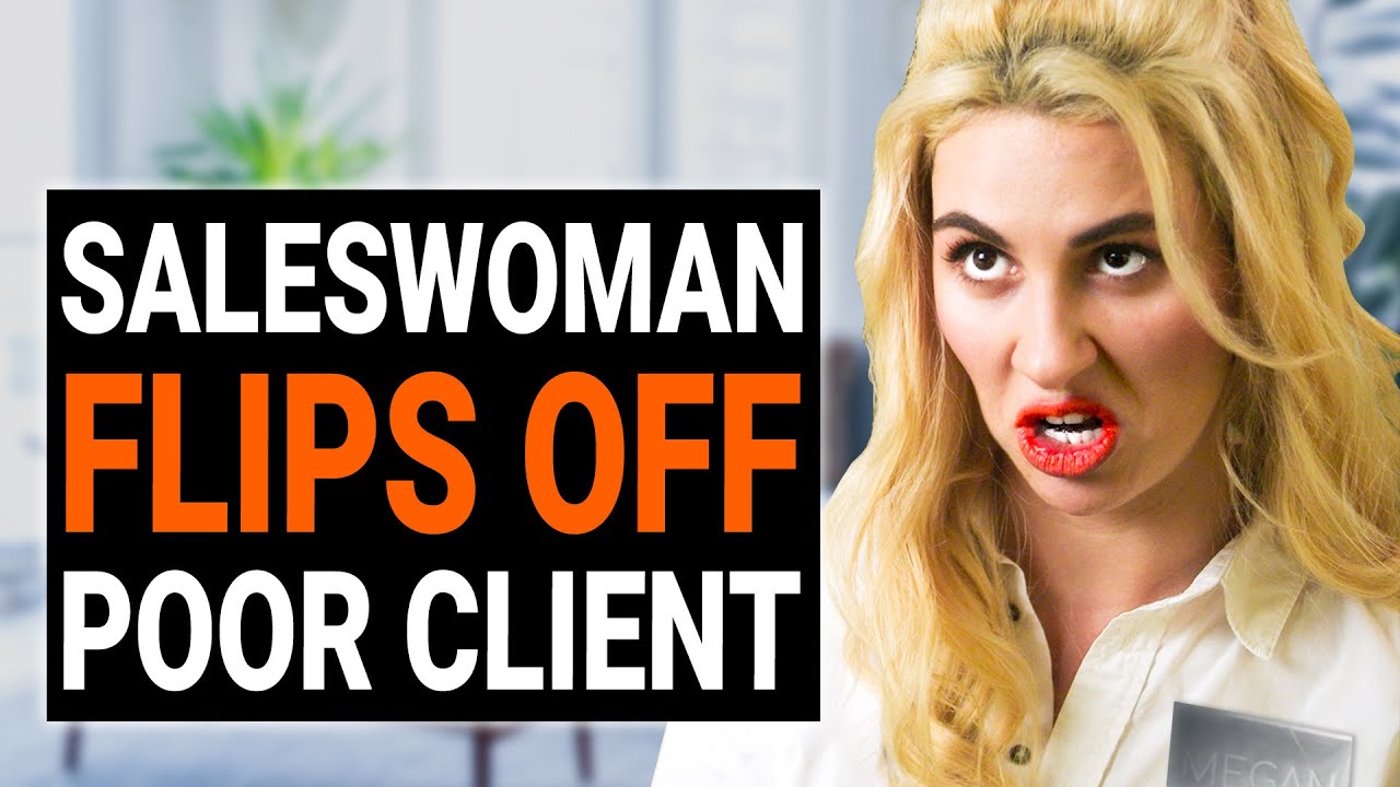 Saleswoman FLIPS OFF Poor CLIENT At FANCY Store | @DramatizeMe