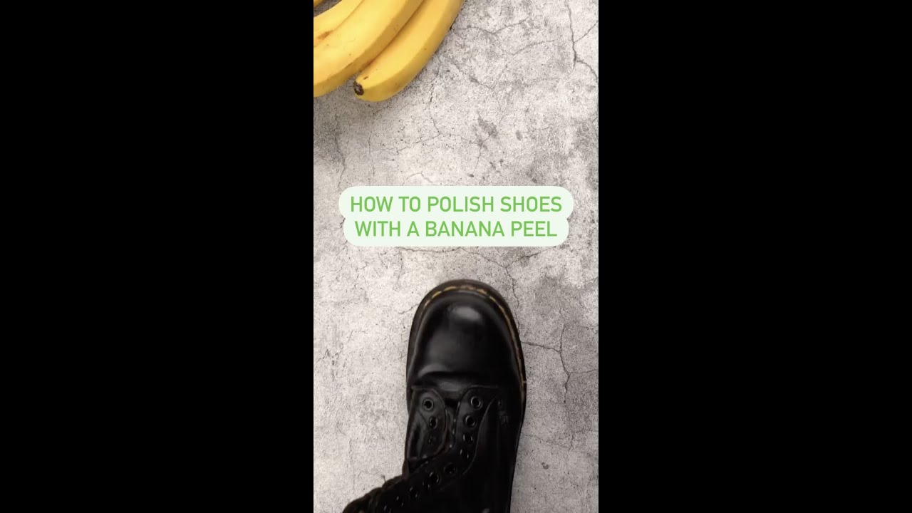 How to Polish Shoes with a Banana Peel #shorts