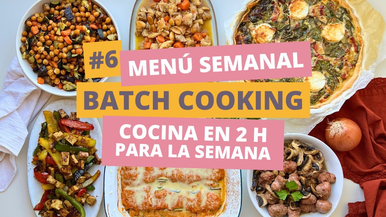 MENÚ SEMANAL 2/2 NOVIEMBRE 🍲 Cocina en 2 h para la semana 👩🏻‍🍳 BATCH COOKING EN ESPAÑOL