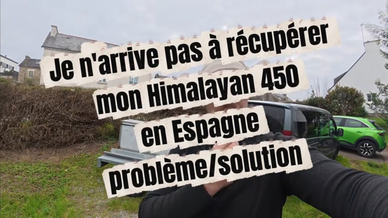 Accident de mon Himalayan 450 en Espagne, moto bloquée. c'est grâce à vous tous que je continue! 🤠✌️