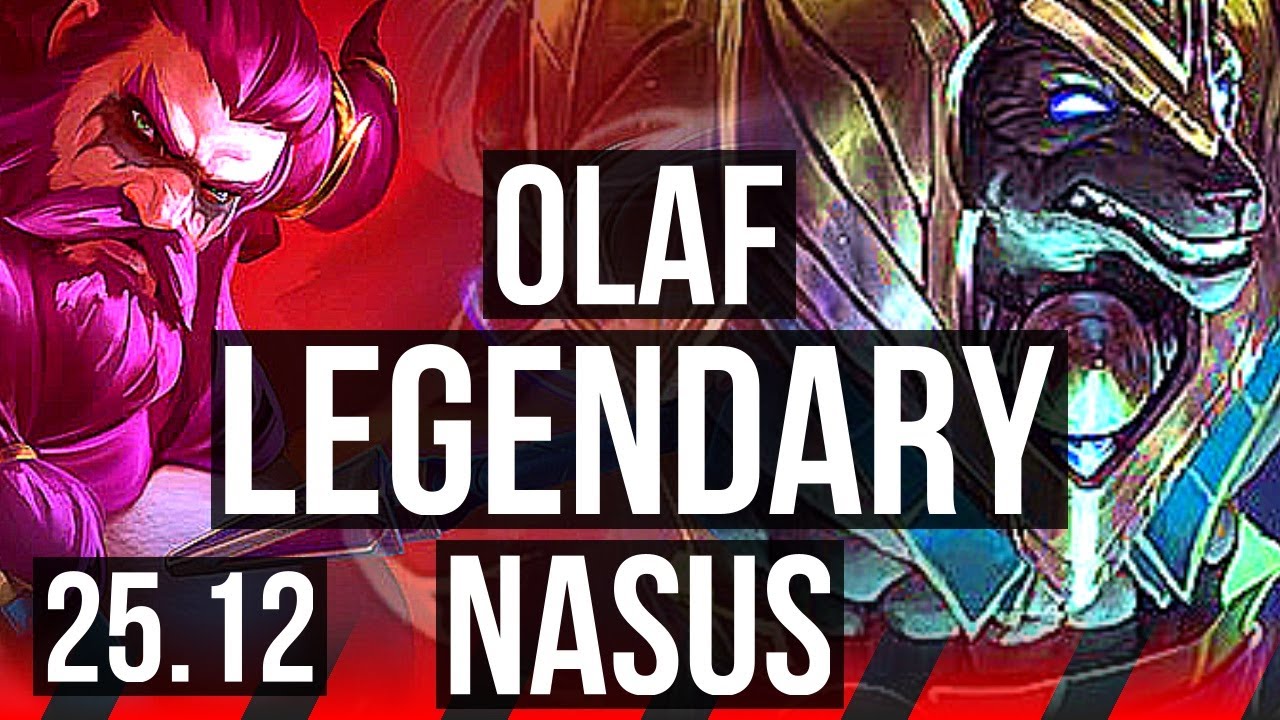 OLAF vs NASUS (TOP) | 1v5 Penta, 11 solo kills, 58k DMG, 23/2/3, Legendary | KR Master | 25.12