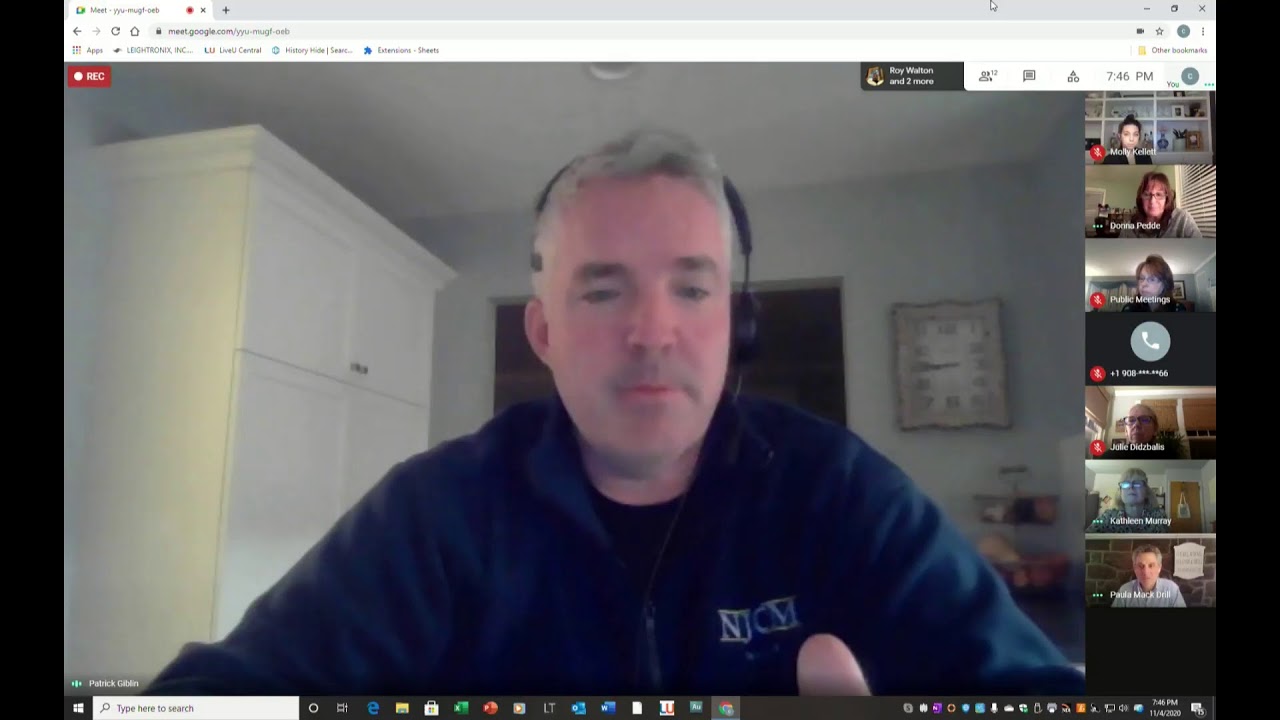 Cranford Planning Board Meeting November 4, 2020