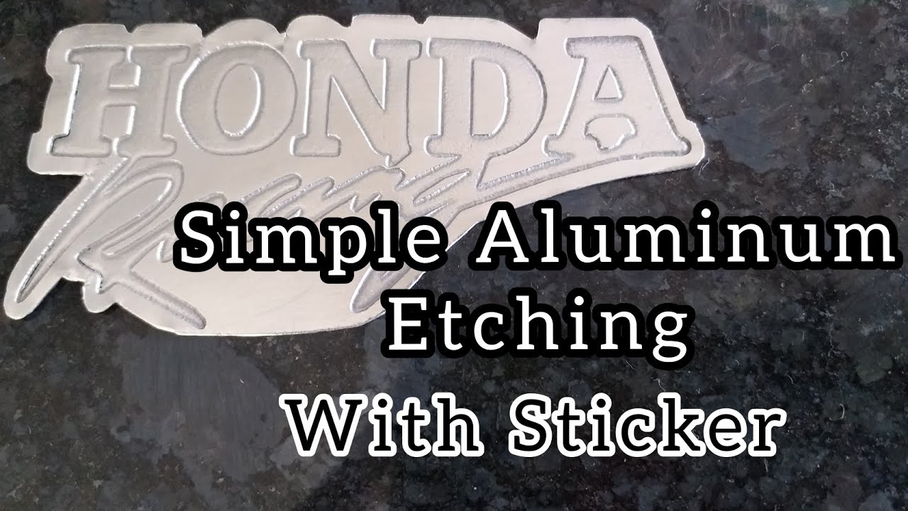 Simple Aluminum Etching with sticker | BIJU ART TECH