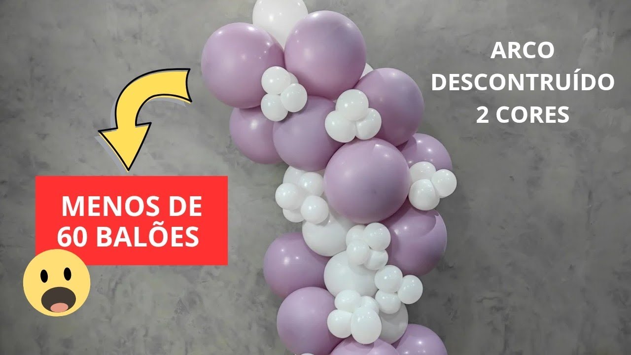 ARCO DESCONTRUÍDO MENOS 60 BALÕES
