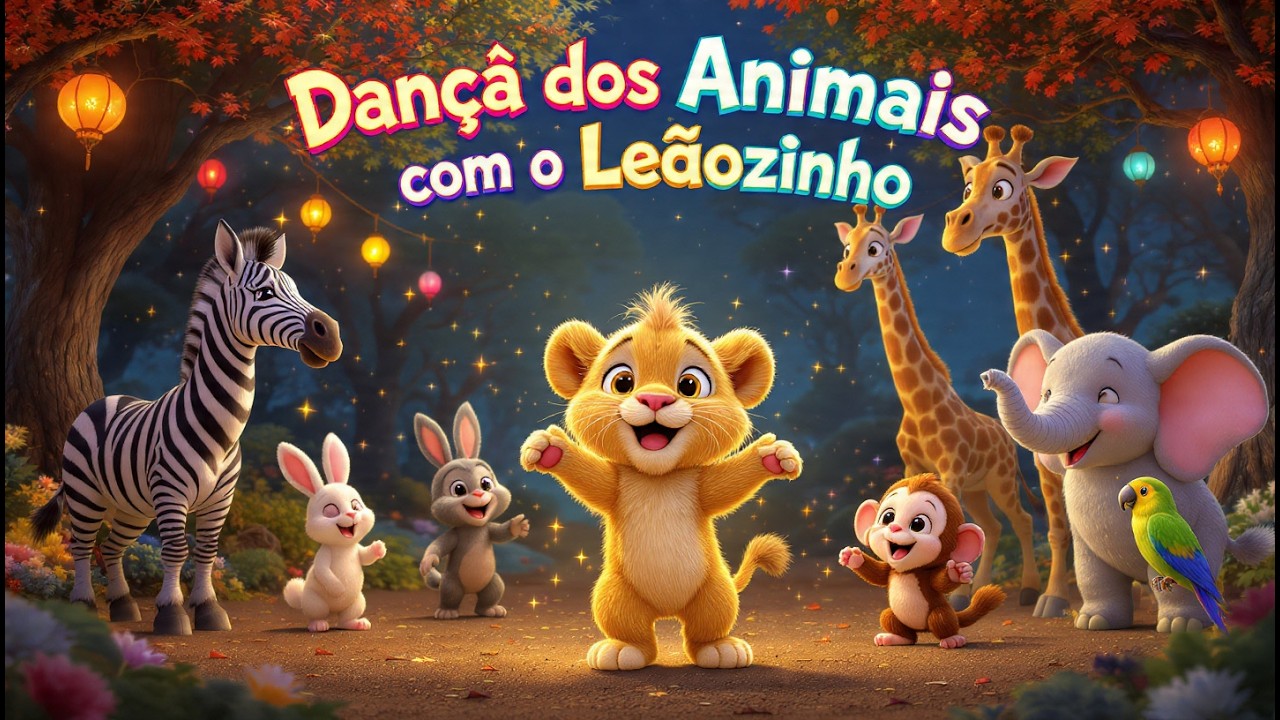 🦁 Dança dos Animais com o Leãozinho | Música Infantil 3D Divertida
