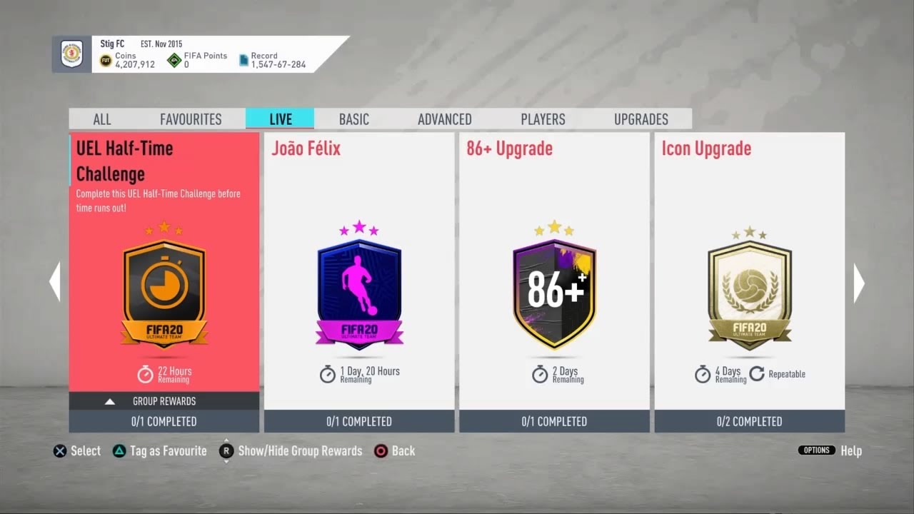 FIFA 20 UEL Half-Time Challenge SBC - Tuesday 11th
