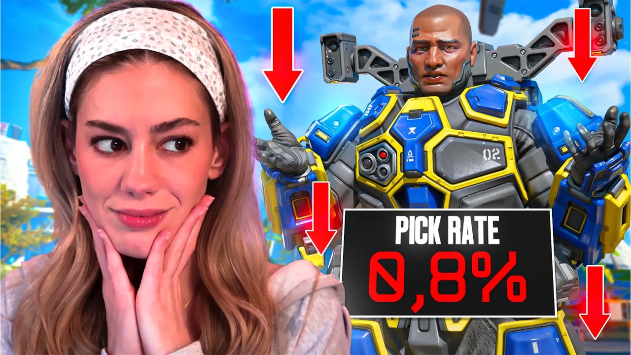 Меня вынудили одержать победу в рейтинговом матче на ХУДШЕМ персонаже в Apex Legends.