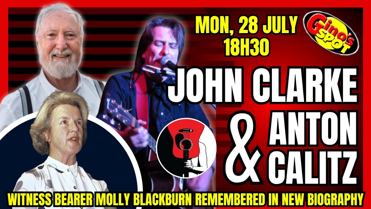 John GI Carke & Anton Calitz reflect on Molly Blackburn's legacy on Ginos Spot: Mon 28 July at 1830