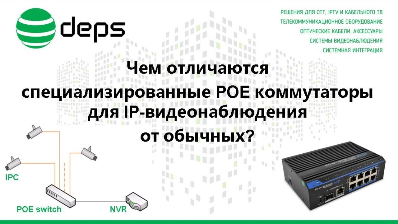 Вебинар: «Чем отличаются специализированные POE коммутаторы для IP-видеонаблюдения от обычных?»