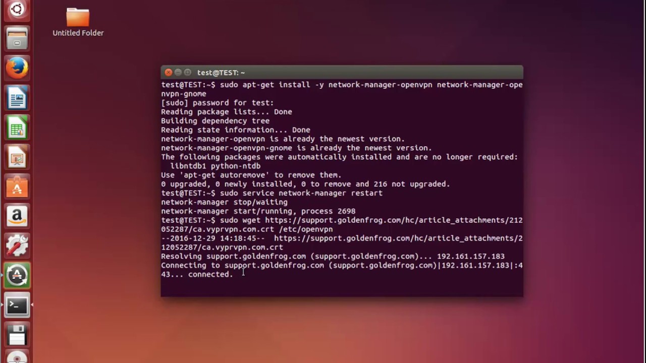 Set up VyprVPN OpenVPN in Linux