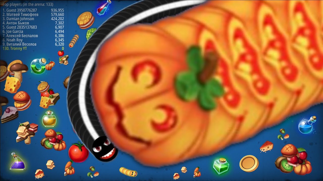 WormsZone.io 001 Troll Slither Snake Top 01 High Score // Epic WormsZoneio Gameplay/Moments