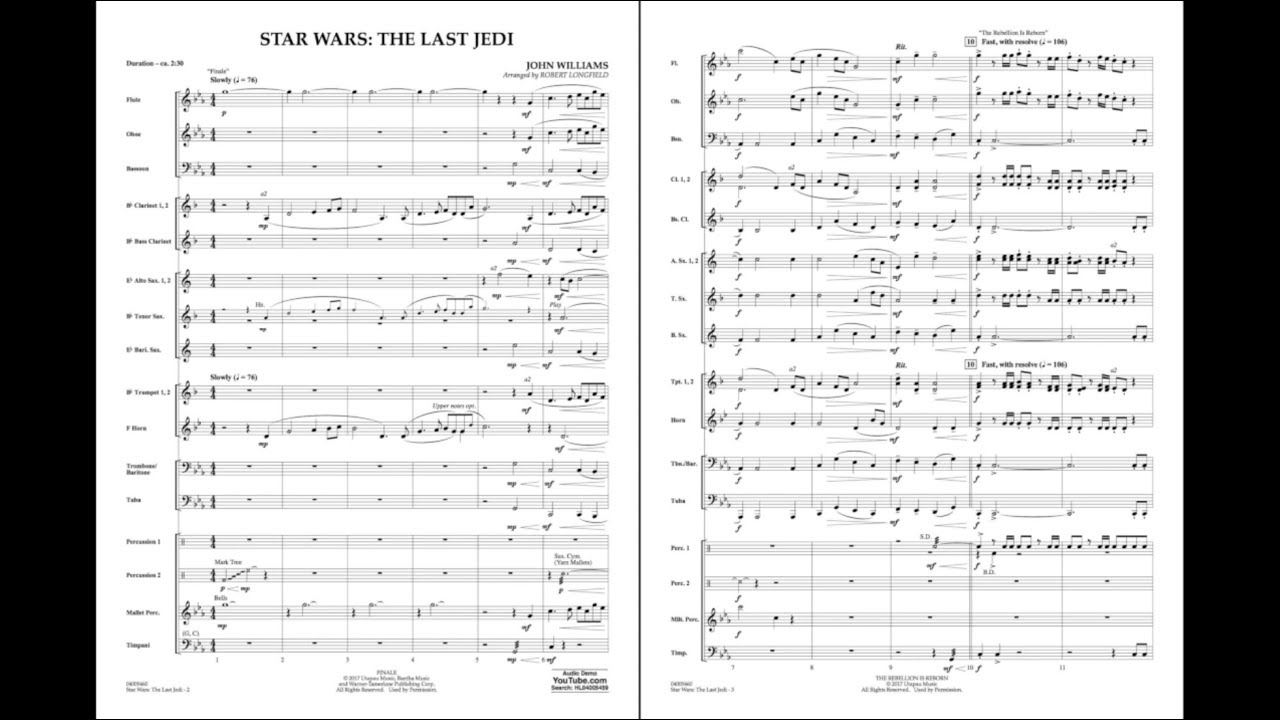 Star Wars: The Last Jedi by John Williams/arr. Robert Longfield