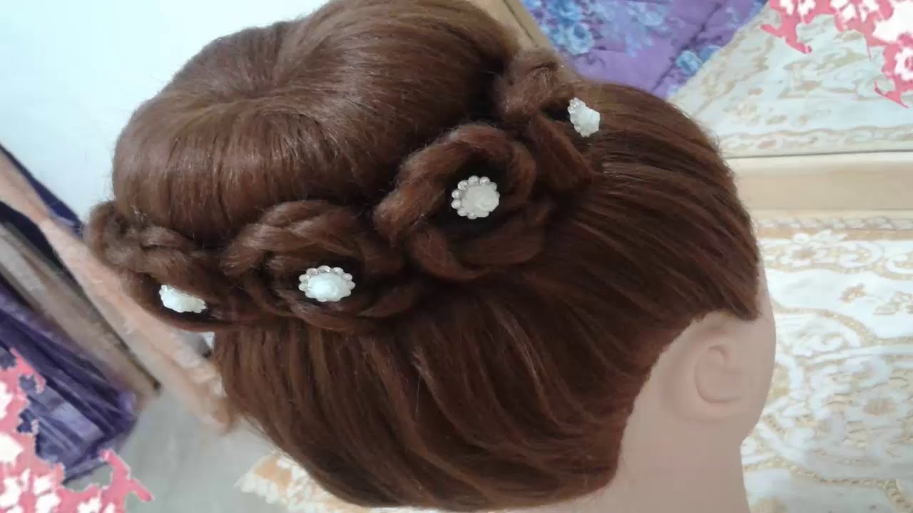 peinados recogidos faciles para cabello largo bonitos y rapidos con trenzas para chica en fiestas 6