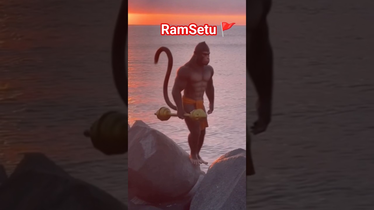 Asli Ram Setu ke Darshan! 🙏 Plane se dikhe Hanuman ji 🚩 #RamSetu