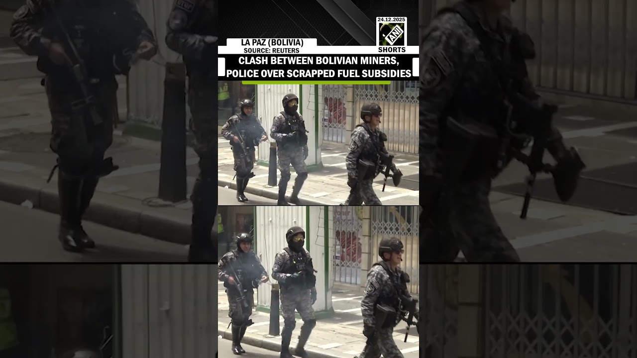 Bolivian miners clash with police during a march over scrapped fuel subsidies