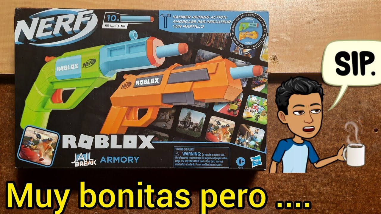 NUEVAS NERF de ROBLOX ||  Jail break Roblox  ||  Unboxing y review